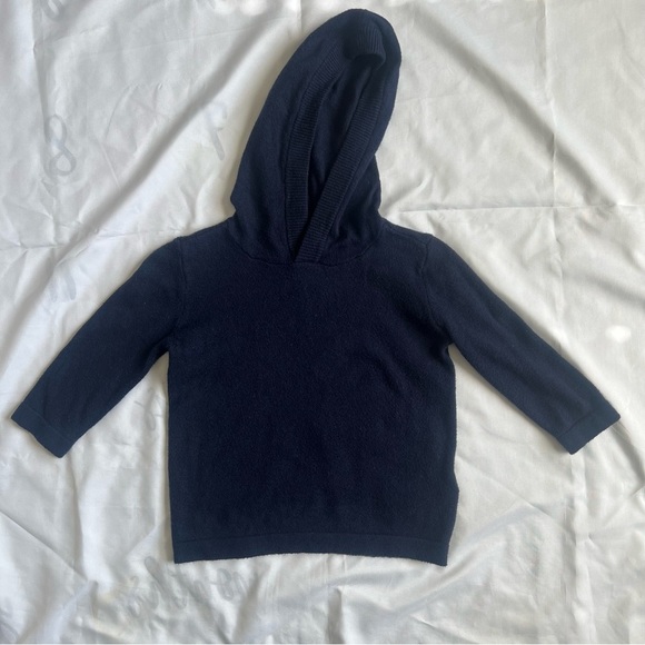 Baby Gap Navy Blue Pullover Sweater with Hood and Long Sleeves Size 12-18 Months - Picture 1 of 11